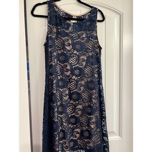 Blue lace dress